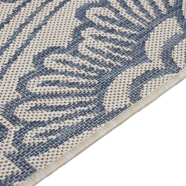 vidaXL Outdoor Flatweave Rug 160x230 cm Blue Pattern