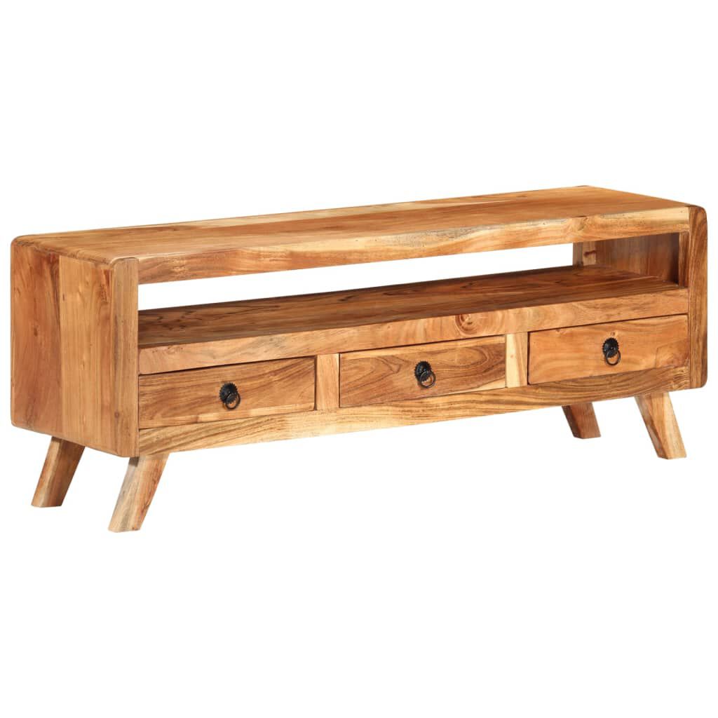 Acacia wood top tv unit