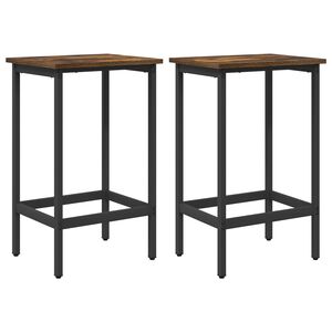 vidaXL Bar Stool 2 pcs Smoked Oak 40 x 32 x 64 cm Engineered Wood