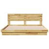 vidaXL Bed Frame with Headboard without Mattress 200x200 cm Solid Wood Oak
