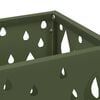 vidaXL Umbrella Stand with Storage Olive 15.5 x 15.5 x 49 cm Metal