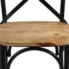 vidaXL Cross Chairs 6 pcs Black Solid Mango Wood