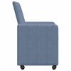 vidaXL Dining Chairs with Wheels 2 pcs Blue 57 x 66 x 94 cm