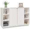 vidaXL Sideboard White 120x35x80 cm Solid Wood Pine