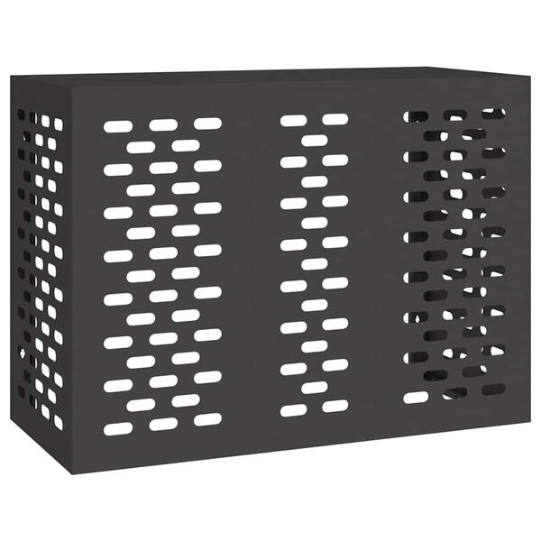 vidaXL Air Conditioner Cover Black 110 x 50 x 80 cm Steel