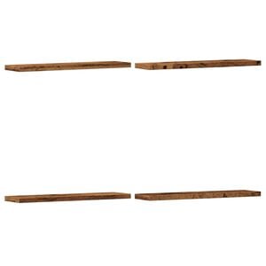 vidaXL Wall Shelves 4 pcs Old Wood 40x10x1.5 cm Engineered Wood