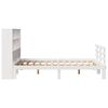 vidaXL Bookcase Bed without Mattress White 120x190 cm Small Double Solid Wood Pine