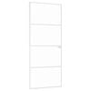 vidaXL Interior Door White 83x201,5 cm Tempered Glass&Aluminium Slim