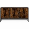 vidaXL TV Cabinet Smoked Oak 100x35x50 cm Engineered Wood and Metal