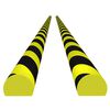 vidaXL Corner Protectors 2 pcs Yellow&Black 4x3x100 cm PU