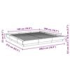 vidaXL Bed Frame with LED Lights without Mattress White 180x200cm