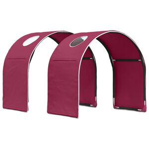 vidaXL Bed Tunnel 2 pcs Red 211 x 52.5 x 2 cm Polyester