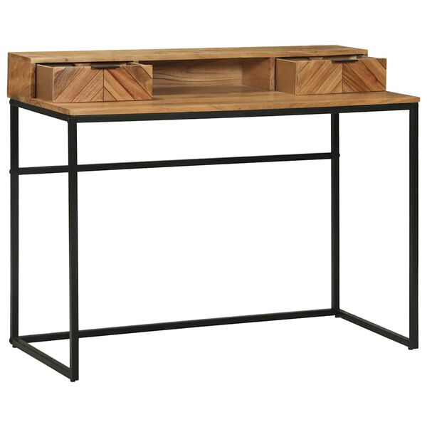 vidaXL Computer Desk with Drawer with Storage Brown 110 x 50 x 87 cm