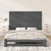 vidaXL Wall Headboard Grey 159.5x3x90 cm Solid Wood Pine