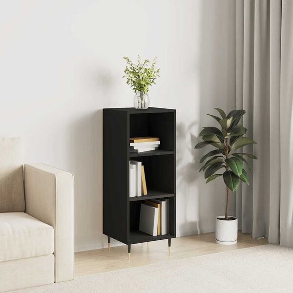 vidaXL Sideboard Black 34.5x32.5x90 cm Engineered Wood