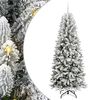 vidaXL Artificial Christmas Tree with 300 LEDs with Stand White 210 cm