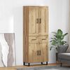 vidaXL Highboard Artisan Oak 69.5 x 34 x 180 cm Engineered Wood