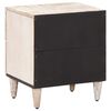 vidaXL Bedside Cabinet White 40 x 33.5 x 46 cm Solid Mango Wood