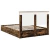 vidaXL Storage Bed with Drawer Smoked Oak 160 x 200 cm Engineered Wood