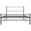 vidaXL Bed Frame without Mattress Grey Metal 100x200 cm