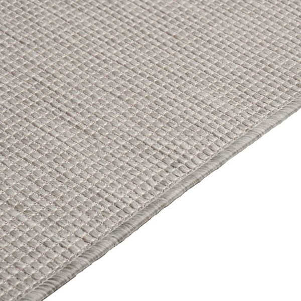 vidaXL Outdoor Flatweave Rug 80x250 cm Light Grey