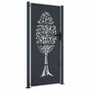 vidaXL Garden Gate Anthracite 100x200 cm Steel Tree Design