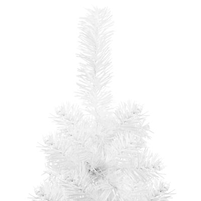 vidaXL Slim Artificial Half Christmas Tree with Stand White 240 cm