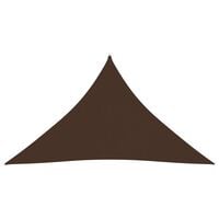 vidaXL Sunshade Sail Oxford Fabric Triangular 3.5x3.5x4.9 m Brown