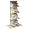 vidaXL Magazine Rack Sonoma Oak 68 x 40 x 123.5 cm Engineered Wood