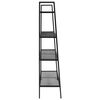 vidaXL Ladder Bookcase 4 Tiers Metal Black
