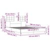 vidaXL Bed Frame without Mattress Brown Oak 120x190 cm Small Double