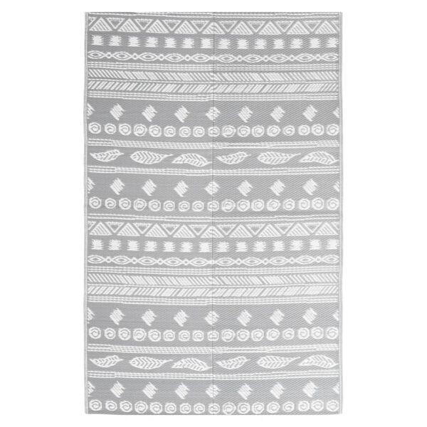 vidaXL Outdoor Rug ARAKIL Grey 140x200 cm PP