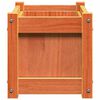vidaXL Garden Planter Wax Brown 60x31x31 cm Solid Wood Pine