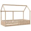 vidaXL Kids' House Bed Frame without Mattress 90x190 cm Single Solid Wood Pine