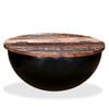 vidaXL Coffee Table Solid Reclaimed Wood Black Bowl Shape