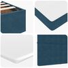 vidaXL Ottoman Bed with Mattresses Dark Blue 180x200cm Velvet