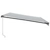 vidaXL Manual Retractable Awning with LEDs Anthracite&White 500x350 cm