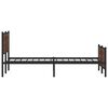 vidaXL Metal Bed Frame without Mattress Brown Oak 200x200 cm