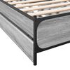 vidaXL Bed Frame with Drawers without Mattress Grey Sonoma 100x200 cm