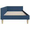 vidaXL Corner Bed Frame with Headboard Blue 80 x 200 cm Fabric