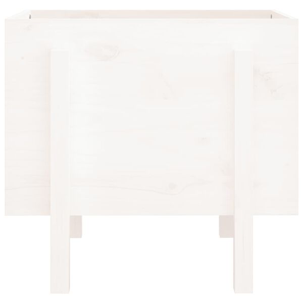 vidaXL Garden Planter White 62x50x57 cm Solid Wood Pine