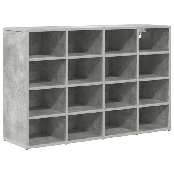 vidaXL Shoe Cabinet Concrete grey 103 x 30 x 67 cm Engineered Wood