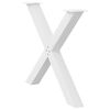 vidaXL Dining Table Legs X-Shaped 2 pcs White 90x(72-73) cm Steel