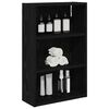 vidaXL Bathroom Wall Cabinet with Shelf Black Oak 40 x 16 x 62.5 cm