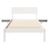 vidaXL Bed Frame with Headboard White 90 x 200 cm Solid Pine Wood