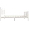 vidaXL Bed Frame without Mattress White Solid Wood 100x200 cm (810073+814080)