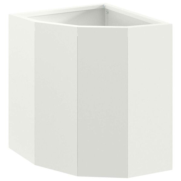 vidaXL Corner Planter White 30 x 30 x 35 cm Steel