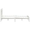 vidaXL Bed Frame without Mattress White Double Solid Wood