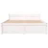 vidaXL Bed Frame without Mattress White Solid Wood 120x200 cm