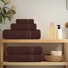 vidaXL 6 Piece Towel Set "FROGN" Brown 360 gsm